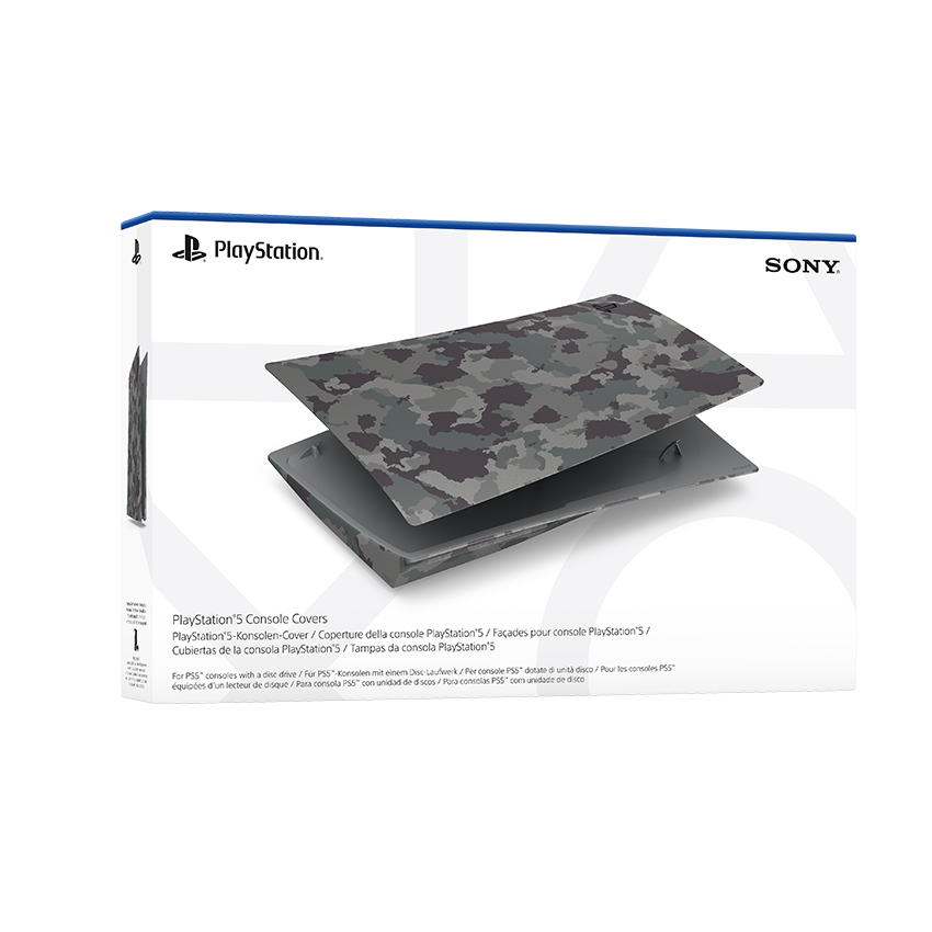 PLAYSTATION 5 STANDAR COVER GREY CAMOUFLAGE (HASZNÁLT)